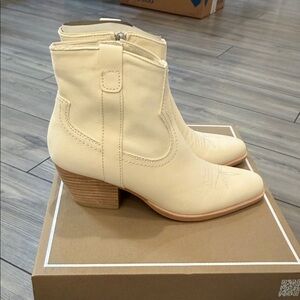 Dolce Vita Cream Ankle Booties